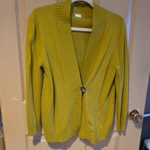 J. Crew Green Cardigan Sweater